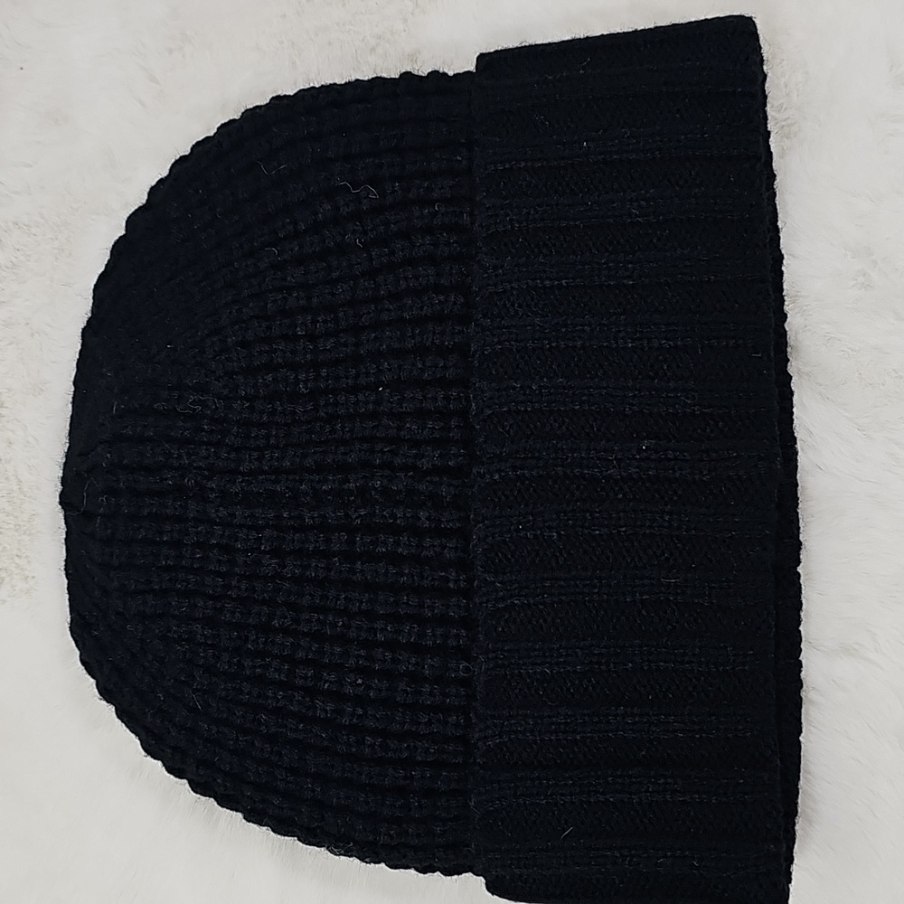 Michael Kors Black Knit Beanie Hat View 3
